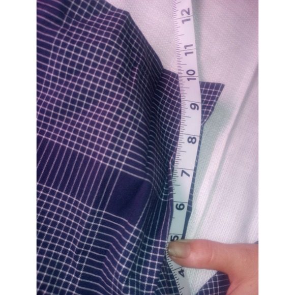 Lululemon Athletica Mens 40 Shorts Spandex‎ Blend Blue White Check, Lines - Picture 5 of 7